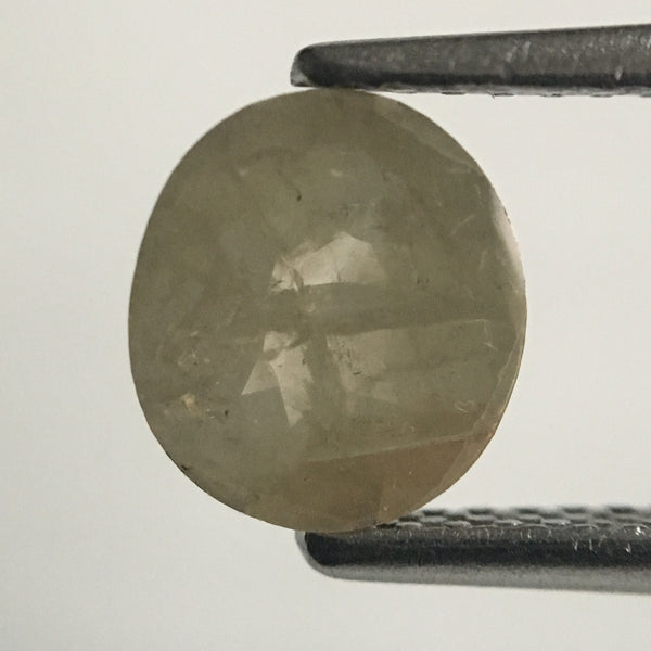 1.08 Ct Oval Cut Fancy Gray Natural Loose Diamond, 7.21 mm X 6.44 mm X  2.54 mm Grey Oval Shape Rose Cut Natural Loose Diamond SJ47/50