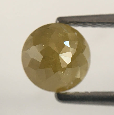 1.17 Ct Yellow Round Shape Rose cut Natural Loose Diamonds, 5.96 mm x 3.78 mm Round Shape Rose cut Natural Loose Diamond SJ51/17