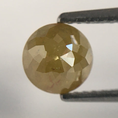 1.33 Ct Yellow Round Shape Rose cut Natural Loose Diamonds, 6.04 mm x 3.99 mm Round Shape Rose cut Natural Loose Diamond SJ51/20