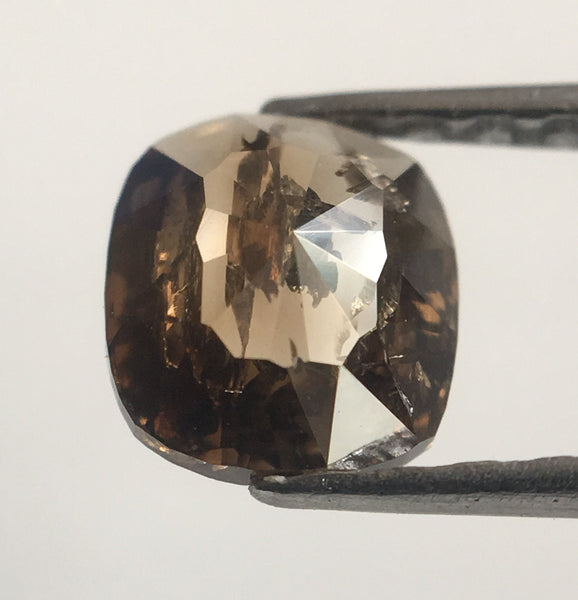 0.57 Ct Oval Shape champagne brown Natural Loose Diamond 5.81 mm X 5.23 mm x 2.07 mm Oval Shape Rose Cut Natural Loose Diamond SJ48/01