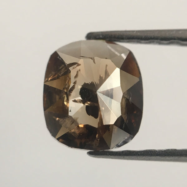 0.57 Ct Oval Shape champagne brown Natural Loose Diamond 5.81 mm X 5.23 mm x 2.07 mm Oval Shape Rose Cut Natural Loose Diamond SJ48/01