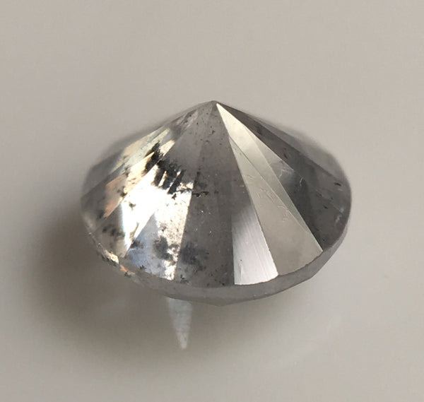 0.60 Ct Natural Fancy Grey Color Diamond 5.09 mm x 3.35 mm Round Grey Color Loose Diamonds, Natural Diamond Loose Brilliant Diamond SJ34/80