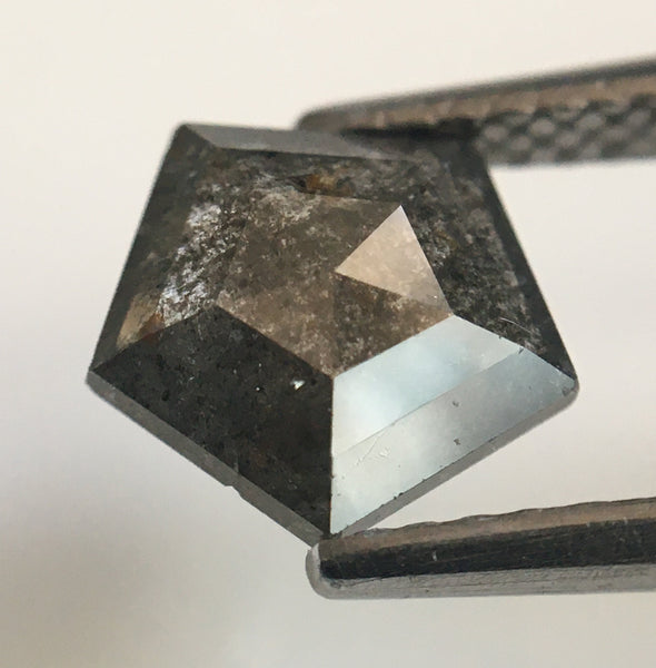 Genuine 1.34 Dark Gray Color Geometric shape Natural Loose Diamond, 7.28 mm X 7.83 mm X 2.87 mm Natural Loose Diamond SJ49/37