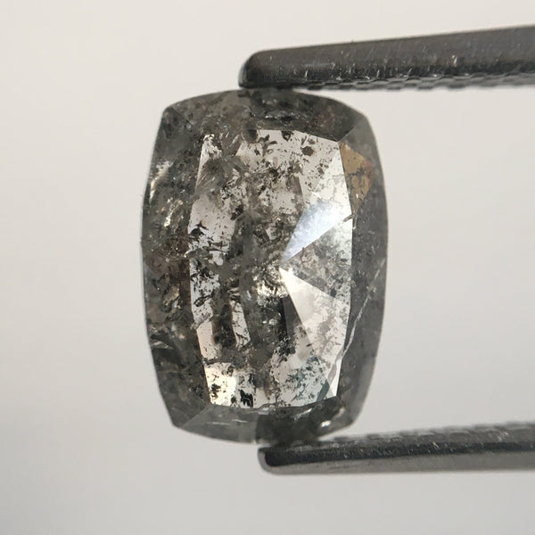 1.31 Ct Natural Gray Oval Shape Rose cut Diamond, 9.03 mm X 6.31 mm X 2.29 mm Beautiful Natural Loose Diamond SJ49/73