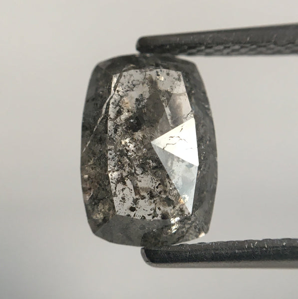 1.31 Ct Natural Gray Oval Shape Rose cut Diamond, 9.03 mm X 6.31 mm X 2.29 mm Beautiful Natural Loose Diamond SJ49/73