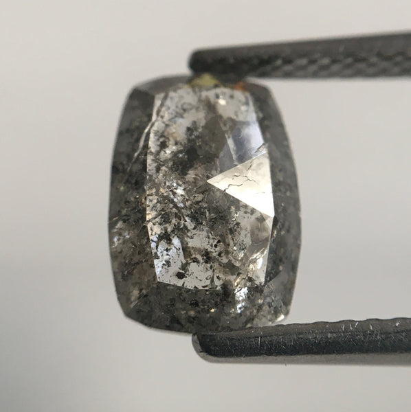 1.31 Ct Natural Gray Oval Shape Rose cut Diamond, 9.03 mm X 6.31 mm X 2.29 mm Beautiful Natural Loose Diamond SJ49/73