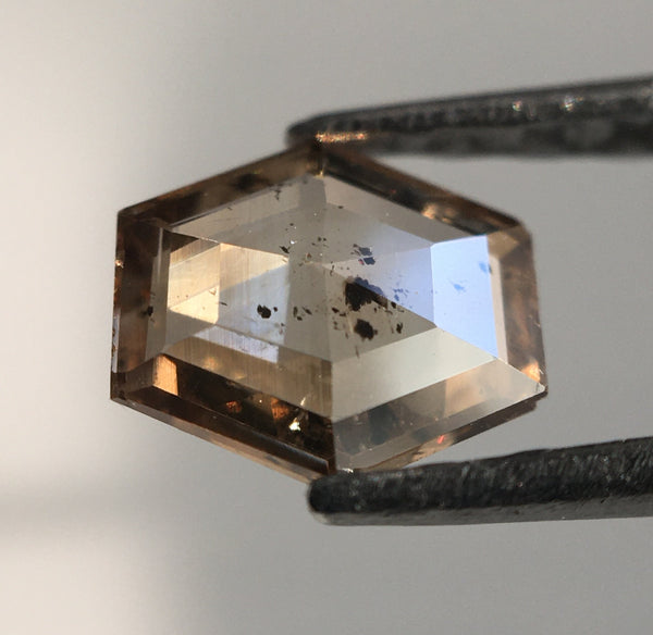 0.31 Ct Hexagon Shape Natural Loose Diamond, 5.06 mm X 4.54 mm X 1.57 mm Fancy Brown Hexagon loose diamond Use for Jewellery SJ50/14