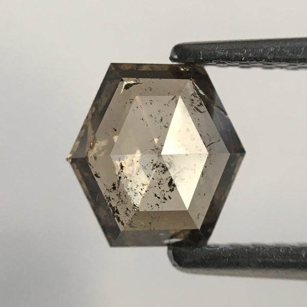 0.76 Ct Fancy Brown Hexagon Shape Natural Loose Diamond, 6.39 mm X 6.25 mm X 2.23 mm Hexagon loose diamond Use for Jewellery SJ50/38