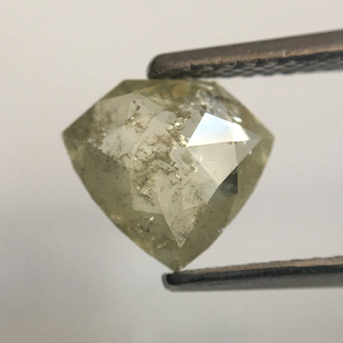 1.11 Ct Natural Light Green Geometric Diamond Shield Shape, 7.52 mm x 8.36 mm X 2.62 mm Natural Loose Diamond use for solitaire ring SJ50/43