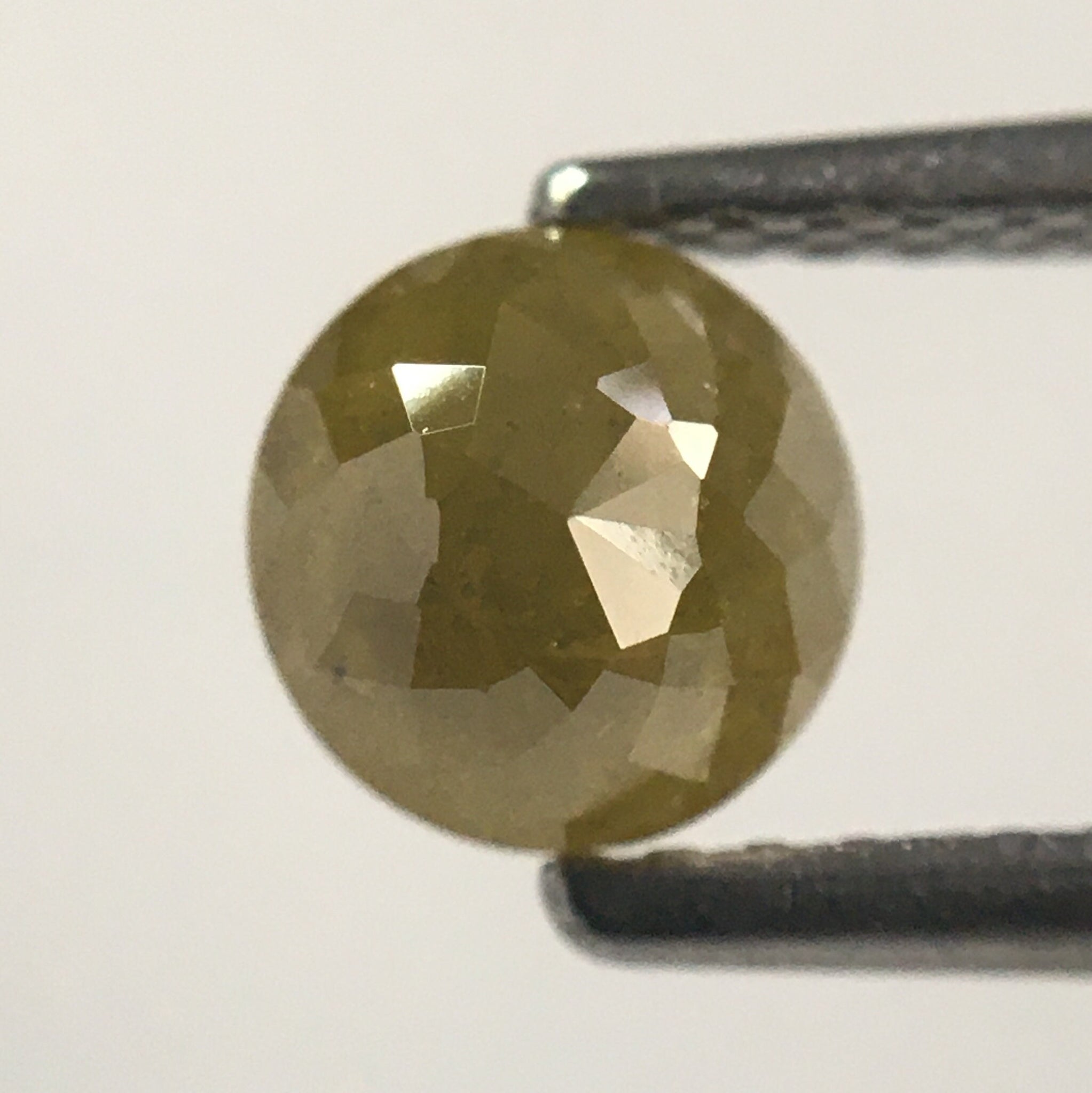 0.84 Ct Yellow Round Shape Rose cut Natural Loose Diamonds, 5.34 mm x 3.34 mm Round Shape Rose cut Natural Loose Diamond SJ51/07