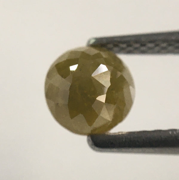 0.84 Ct Yellow Round Shape Rose cut Natural Loose Diamonds, 5.34 mm x 3.34 mm Round Shape Rose cut Natural Loose Diamond SJ51/07