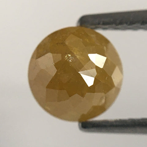 1.35 Ct Yellow Round Shape Rose cut Natural Loose Diamonds, 6.20 mm x 3.93 mm Round Shape Rose cut Natural Loose Diamond SJ51/22