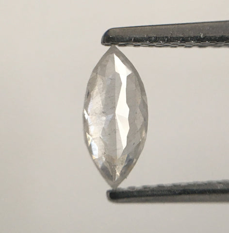 0.34 Ct Full-cut Marquise Shaped Natural Loose Diamond, 7.80 mm x 3.53 mm x 1.92 mm Light Gray Loose Diamond SJ54/05