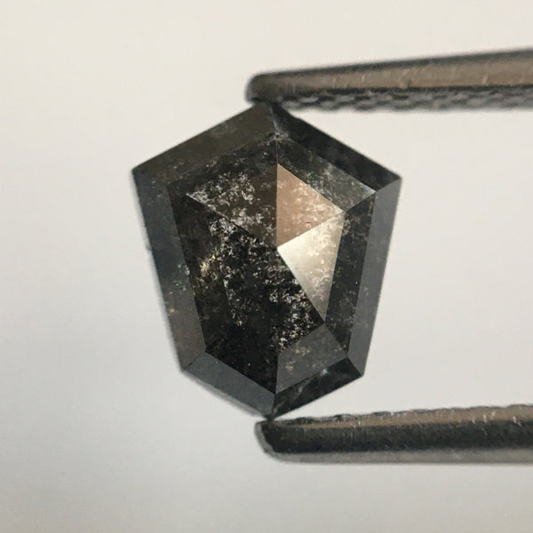 1.07 Ct Fancy Shape Dark Gray Black Color Natural Loose Diamond, 6.79 mm X 5.85 mm X 3.18 mm shield shape Natural Loose Diamond SJ54/22