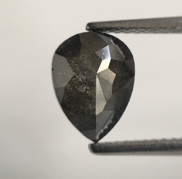 2.06 Ct Pear Cut Loose Natural Diamond Dark Grey 9.08 mm X 6.89 mm X 4.05 mm Grey Brilliant Cut Pear Shape Natural Loose Diamond SJ55/26