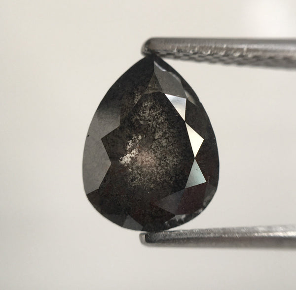 2.06 Ct Pear Cut Loose Natural Diamond Dark Grey 9.08 mm X 6.89 mm X 4.05 mm Grey Brilliant Cut Pear Shape Natural Loose Diamond SJ55/26