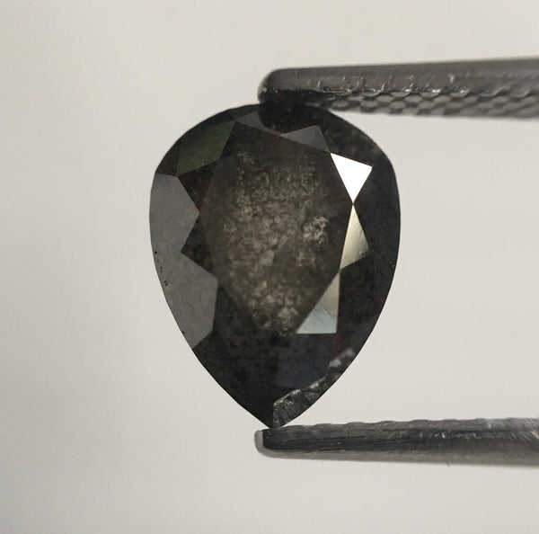 2.06 Ct Pear Cut Loose Natural Diamond Dark Grey 9.08 mm X 6.89 mm X 4.05 mm Grey Brilliant Cut Pear Shape Natural Loose Diamond SJ55/26