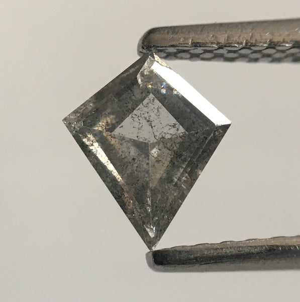 0.37 Ct Gray Kite shape Natural Loose Diamond, 6.45 mm X 5.51 mm X 1.96 mm Kite Shape Brilliant grey Loose Diamond SJ52/58