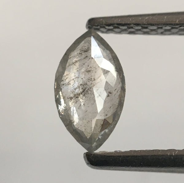 0.44 Ct Fancy Grey Marquise Shaped Brilliant Natural Loose Diamond 7.04 mm x 3.99 mm X 1.93 mm Genuine Color Rose Cut Loose Diamond SJ52/76