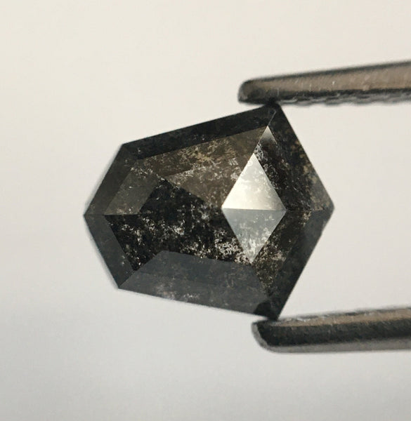 1.07 Ct Fancy Shape Dark Gray Black Color Natural Loose Diamond, 6.79 mm X 5.85 mm X 3.18 mm shield shape Natural Loose Diamond SJ54/22