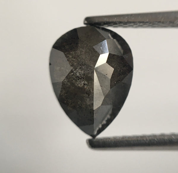 2.06 Ct Pear Cut Loose Natural Diamond Dark Grey 9.08 mm X 6.89 mm X 4.05 mm Grey Brilliant Cut Pear Shape Natural Loose Diamond SJ55/26