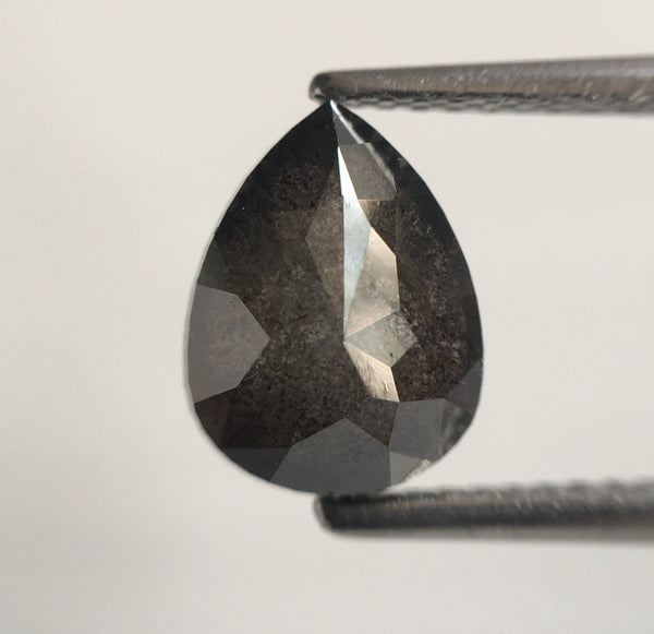 2.06 Ct Pear Cut Loose Natural Diamond Dark Grey 9.08 mm X 6.89 mm X 4.05 mm Grey Brilliant Cut Pear Shape Natural Loose Diamond SJ55/26