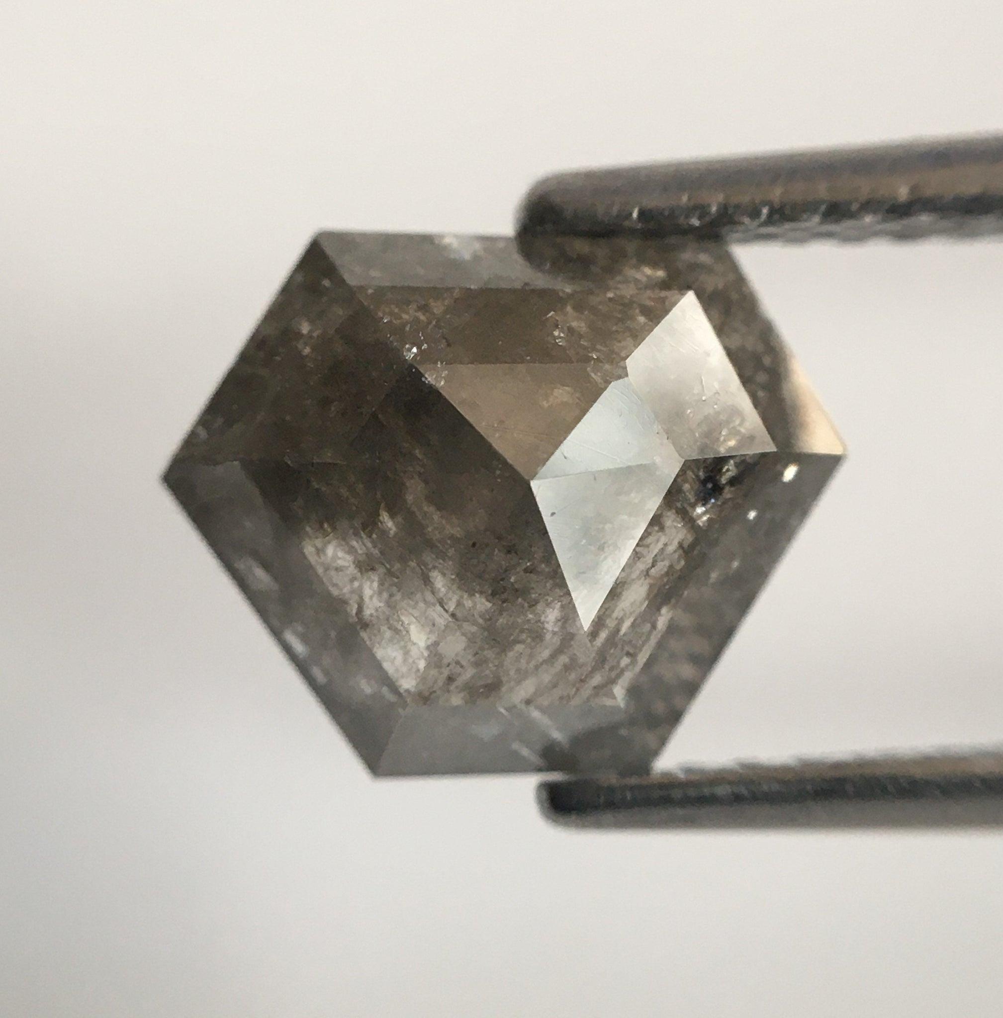 1.79 Ct Antique Shape Dark Gray Color Natural Loose Diamond, 7.49 mm x 9.51 mm X 3.10 mm Geometry shape Natural Loose Diamond SJ56/51