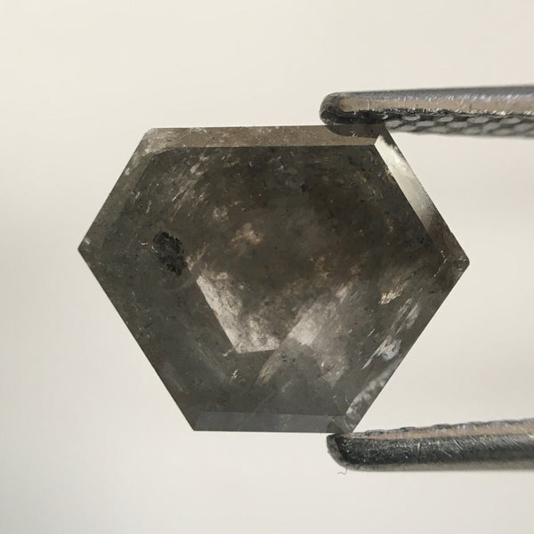 1.79 Ct Antique Shape Dark Gray Color Natural Loose Diamond, 7.49 mm x 9.51 mm X 3.10 mm Geometry shape Natural Loose Diamond SJ56/51