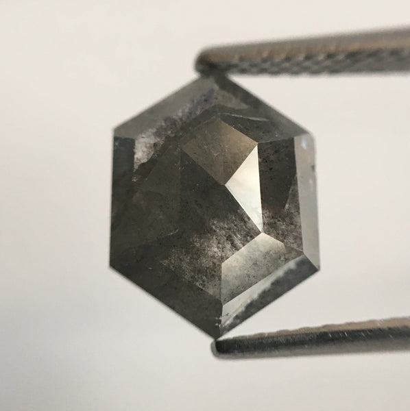 2.23 Ct Natural Loose Diamond Hexagon Shape 10.36 mm X 7.73 mm X 3.17 mm, Fancy Grey Color Hexagon Shape Natural loose diamond SJ56/54