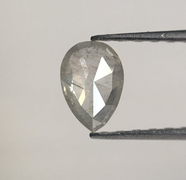 0.32 Ct Light Gray Pear shape loose natural diamond, 5.84 mm X 4.05 mm X 1.69 mm Light Grey Brilliant Cut Pear Natural Loose Diamond SJ01/23