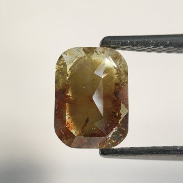 Pair 2.60 Ct Oval Shape Yellowish Brown Natural Loose Diamond 8.02 mm X 5.81 mm X 2.63 mm, Oval Shape Rose Cut Natural Diamond SJ57/08