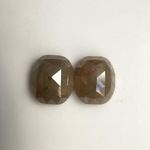 2.67 Ct Pair Yellowish Brown Oval Shape Natural Loose Diamond 7.30 mm X 6.18 mm X 3.07 mm Natural Loose Diamond SJ57/09