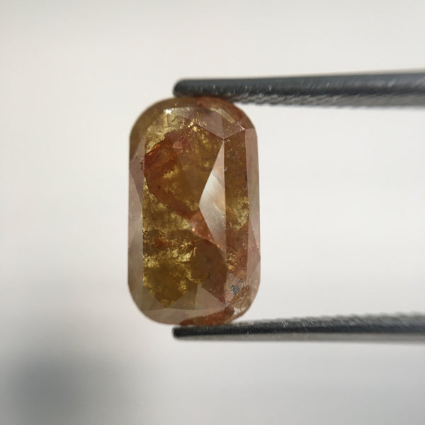 Pair 6.82 Ct Oval Shape Yellowish Brown Natural Loose Diamond 12.11 mm X 7.04 mm X 3.51 mm, Oval Shape Rose Cut Natural Diamond SJ57/05