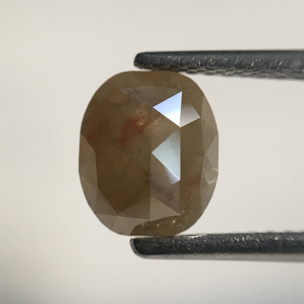 2.67 Ct Pair Yellowish Brown Oval Shape Natural Loose Diamond 7.30 mm X 6.18 mm X 3.07 mm Natural Loose Diamond SJ57/09