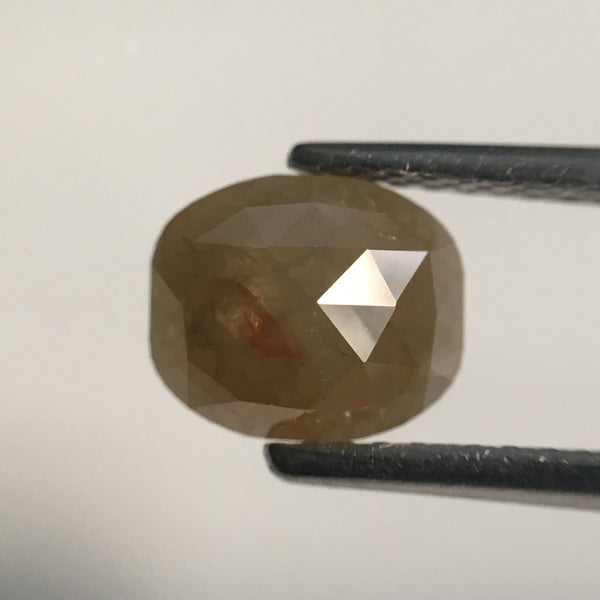 2.67 Ct Pair Yellowish Brown Oval Shape Natural Loose Diamond 7.30 mm X 6.18 mm X 3.07 mm Natural Loose Diamond SJ57/09