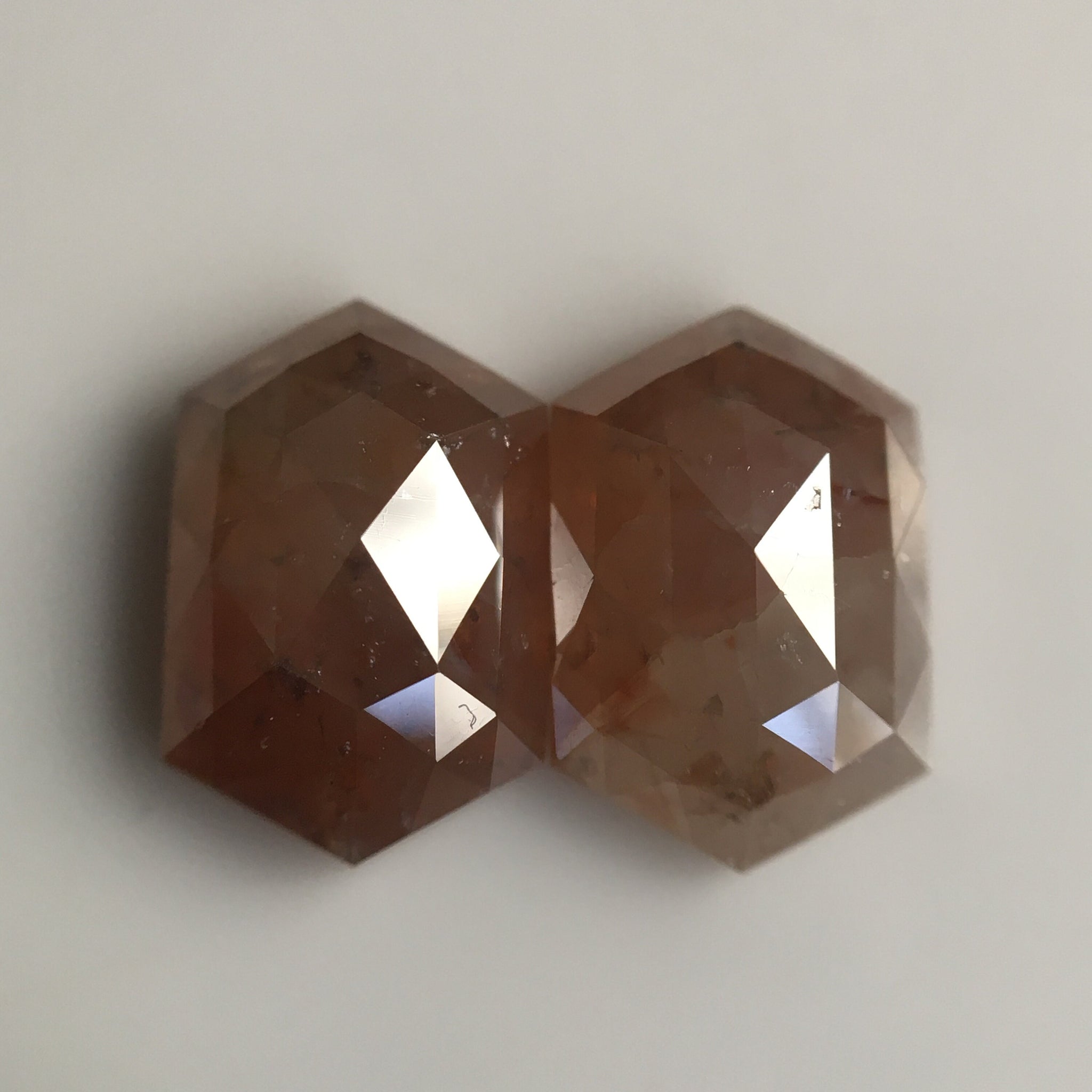 3.75 Ct Hexagon Shape Natural Loose Diamond, 9.30 mm X 6.07 mm X 3.37 mm Brownish Gray Hexagon loose diamond Use for Jewellery SJ57/18/06