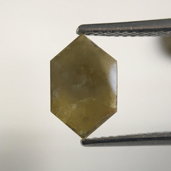 3.60 Ct Pair Hexagon Shape Yellowish Grey Color Natural Loose Diamond, 10.15 mm X 6.43 mm X 3.26 mm Natural Geometric Diamond SJ57/19/07