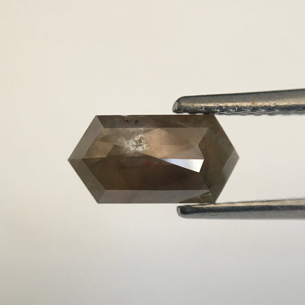 2.60 Ct Hexagon Shape Natural Loose Diamond, 9.51 mm X 4.93 mm X 2.66 mm Brownish Gray Hexagon loose diamond Use for Jewellery SJ57/20/08