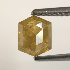 0.81 Ct Hexagon Shape Natural Loose Diamond, 6.35 mm X 5.07 mm X 2.71 mm Yellow Color Hexagon loose diamond Use for Jewellery SJ57/59/47