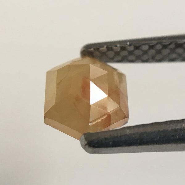 0.51 Ct Hexagon Shape Yellowish Brown Natural Loose Diamond, 5.71 mm X 4.60 mm X 2.14 mm Natural Geometric Loose Diamond SJ57/62/50