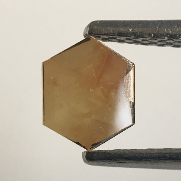 0.51 Ct Hexagon Shape Yellowish Brown Natural Loose Diamond, 5.71 mm X 4.60 mm X 2.14 mm Natural Geometric Loose Diamond SJ57/62/50