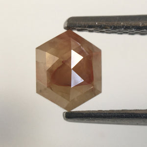 0.53 Ct Hexagon Shape Brownish Gray Natural Loose Diamond, 5.71 mm X 4.57 mm X 2.29 mm Natural Geometric Loose Diamond SJ57/63/51