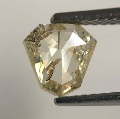 1.09 Ct Shield Shape Yellow Color Natural Loose Diamond 6.51 mm x 6.61 mm X 2.92 mm Geometric shape natural diamond for Wedding ring SJ02/29