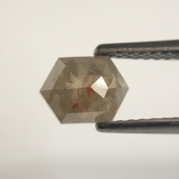 1.47 Ct Hexagon Shape Natural Loose Diamond, 6.64 mm X 4.91 mm X 2.53 mm Yellowish Brown Hexagon loose diamond Use for Jewellery SJ57/32/20