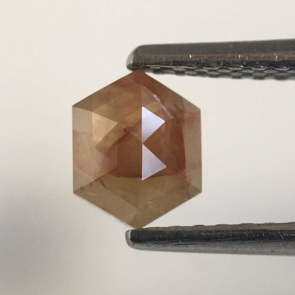 0.53 Ct Hexagon Shape Brownish Gray Natural Loose Diamond, 5.71 mm X 4.57 mm X 2.29 mm Natural Geometric Loose Diamond SJ57/63/51