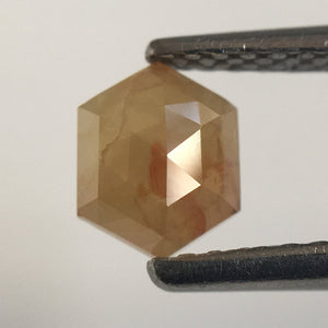 0.51 Ct Hexagon Shape Yellowish Brown Natural Loose Diamond, 5.71 mm X 4.60 mm X 2.14 mm Natural Geometric Loose Diamond SJ57/62/50