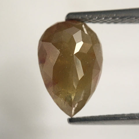 2.65 Ct Pear Shape Brilliant Cut Loose Natural Diamond Yellowish Brown Color, 10.31 mm X 6.86 mm X 4.41 mm Natural Loose Diamond SJ58/04