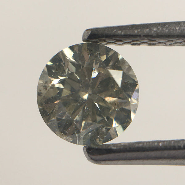 0.48 Ct Natural Loose Diamond Round Brilliant Cut Fancy Color  i3 Clarity 5.00 MM x 3.05 MM Size, Round Diamond SJ34/110