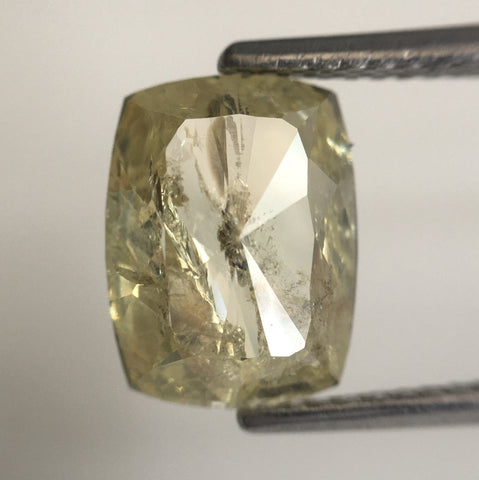 2.21 Ct Natural Loose Diamond Light Yellow Oval Shape Rose cut 9.76 MM x 7.36 MM x 3.02 MM Rose Cut Natural Loose Diamond For Ring SJ62-10