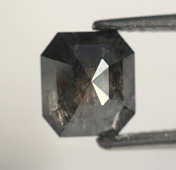 1.85 Ct Salt and Pepper Diamond: Emerald Cut Loose Diamond